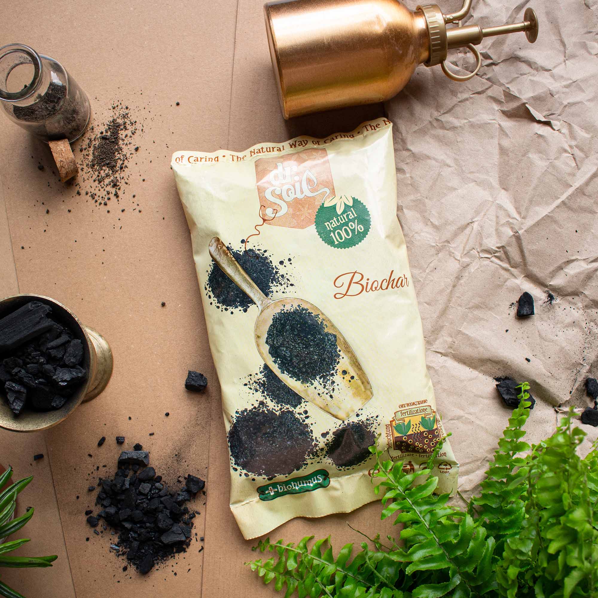 Biochar Dr.Soil, carbune vegetal activat pentru horticultura la punga de 1L - imagine 4