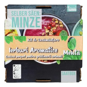 Kit insamantare design menta in cutie decorativa tip cadou