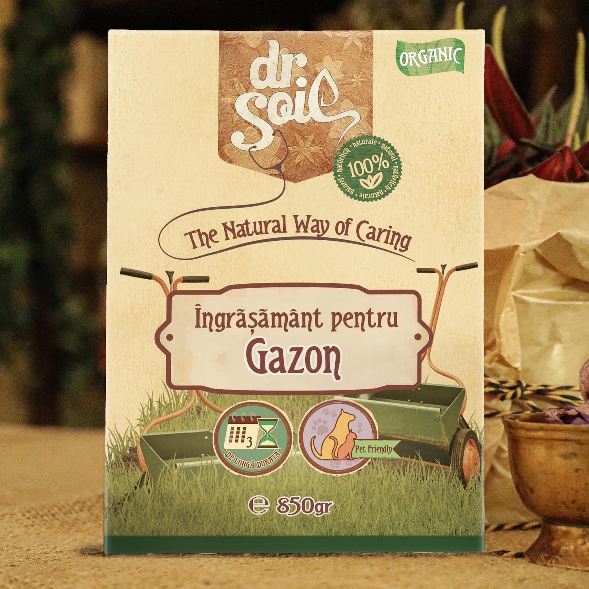 Ingrasamant granulat organic Dr.Soil pentru gazon, la cutie de 850gr, pentru uz hobby - imagine 2