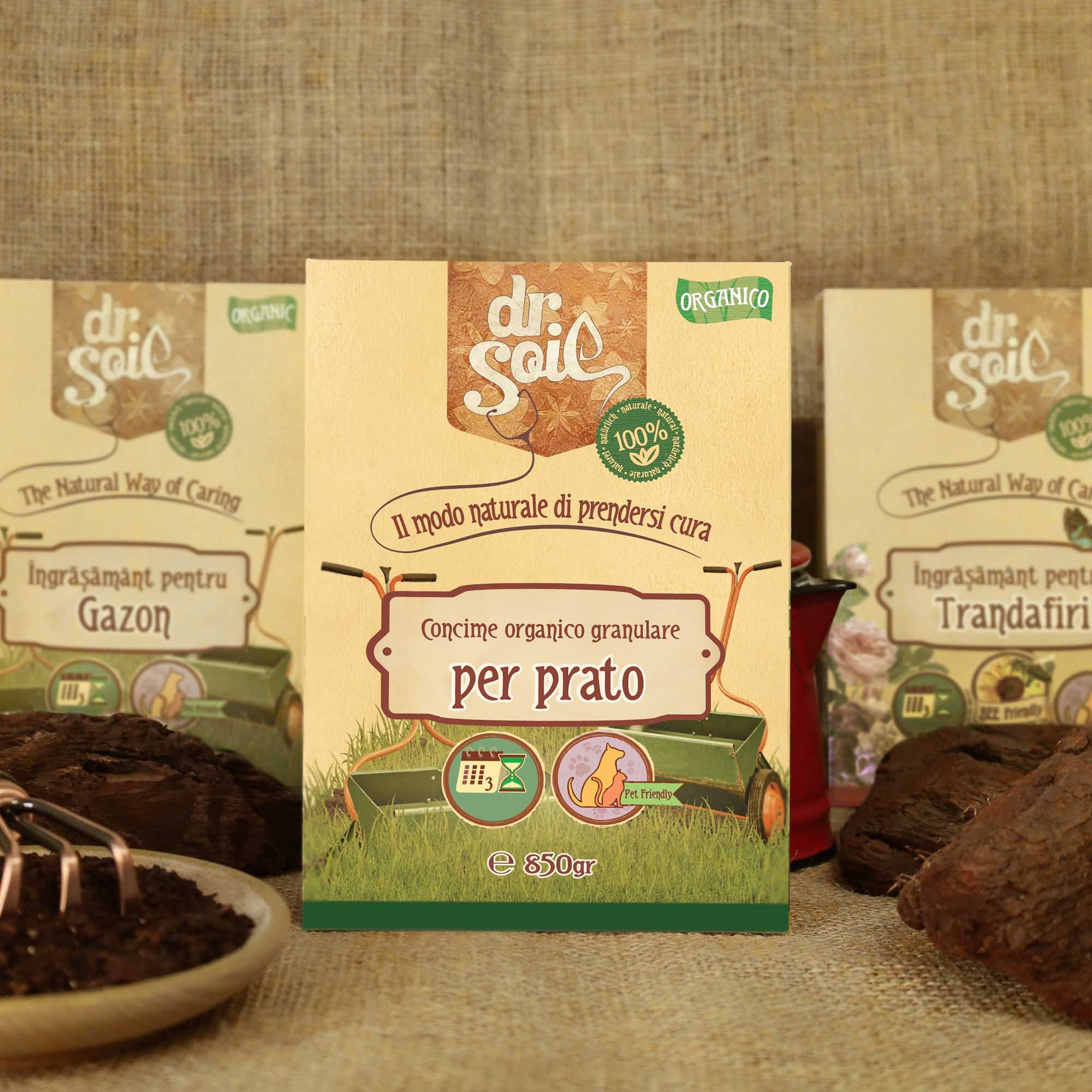 Ingrasamant granulat organic Dr.Soil pentru gazon, la cutie de 850gr, pentru uz hobby - imagine 3