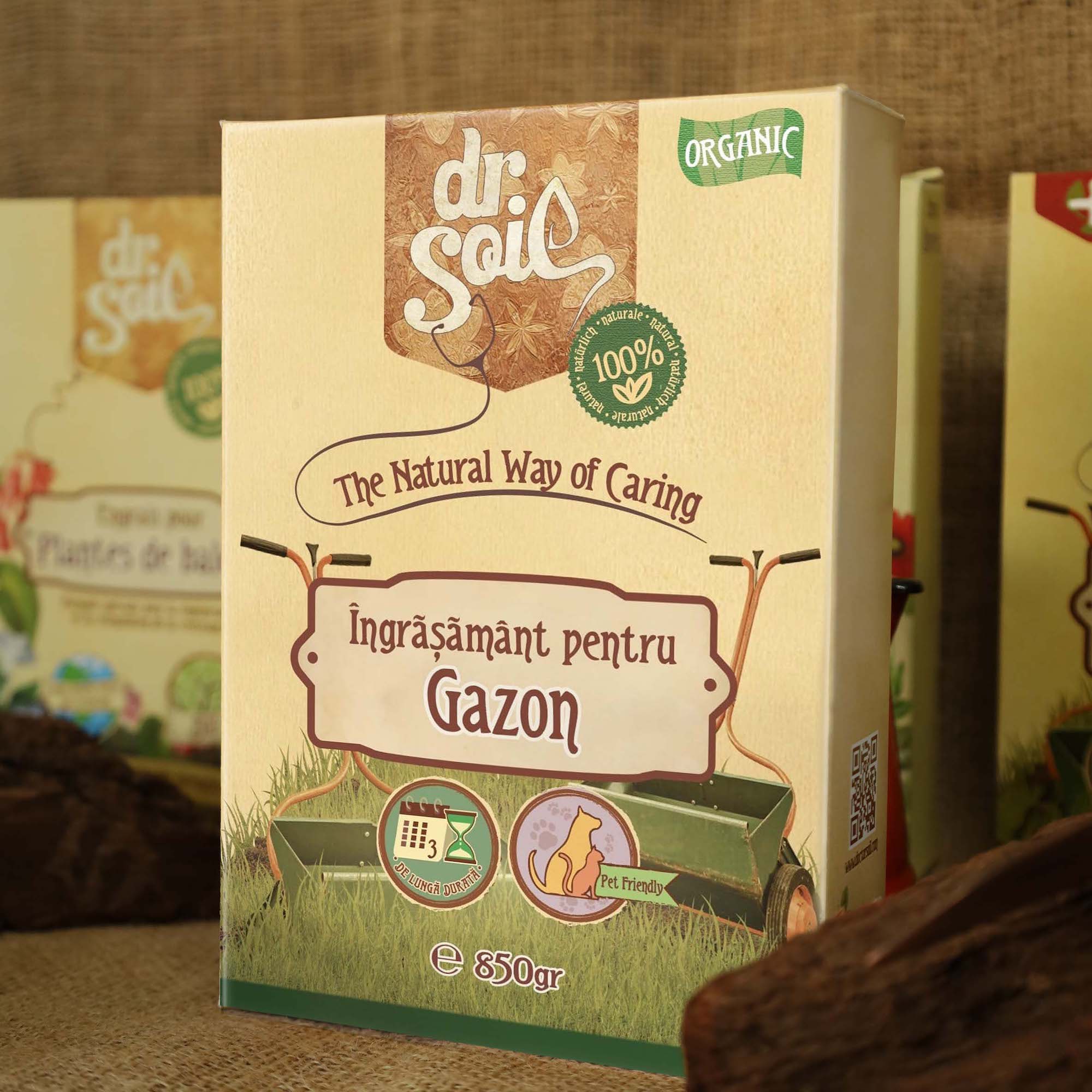 Ingrasamant granulat organic Dr.Soil pentru gazon, la cutie de 850gr, pentru uz hobby - imagine 4
