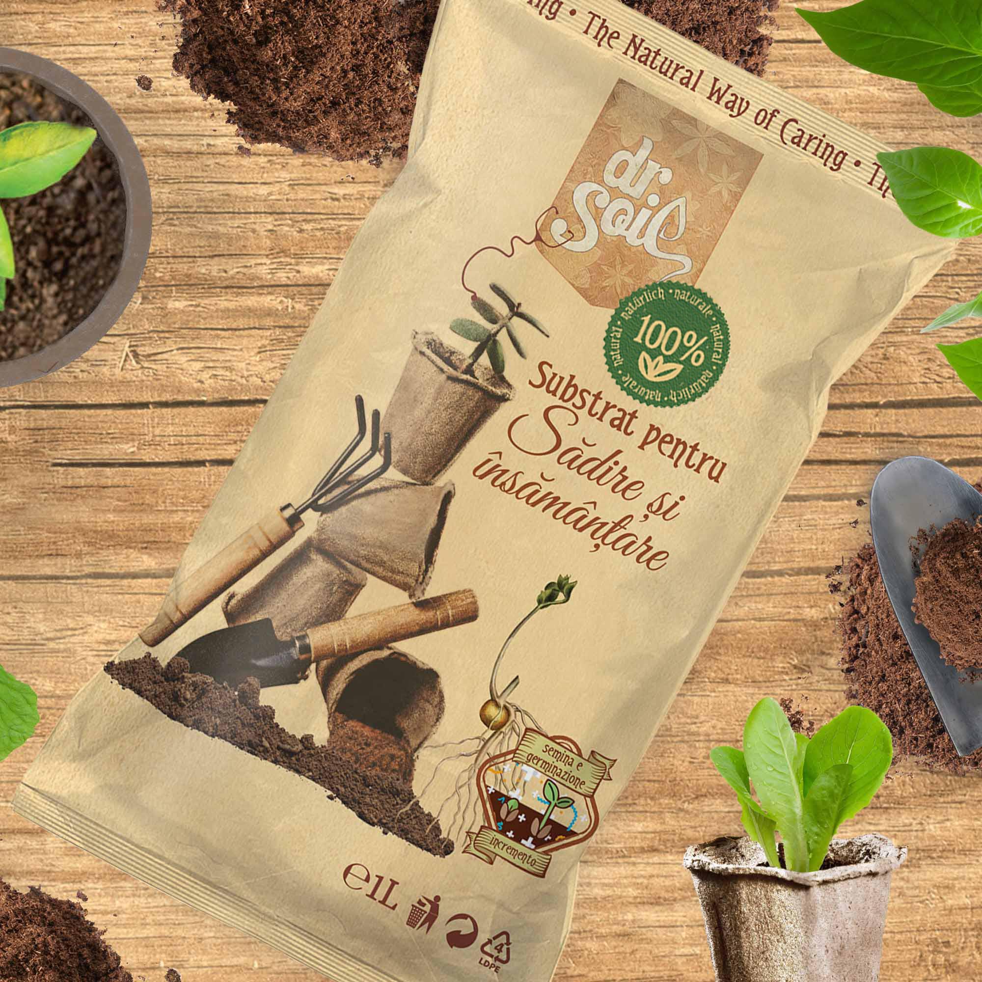Substrat natural Dr.Soil pentru insamantare la punga de 1L - imagine 4