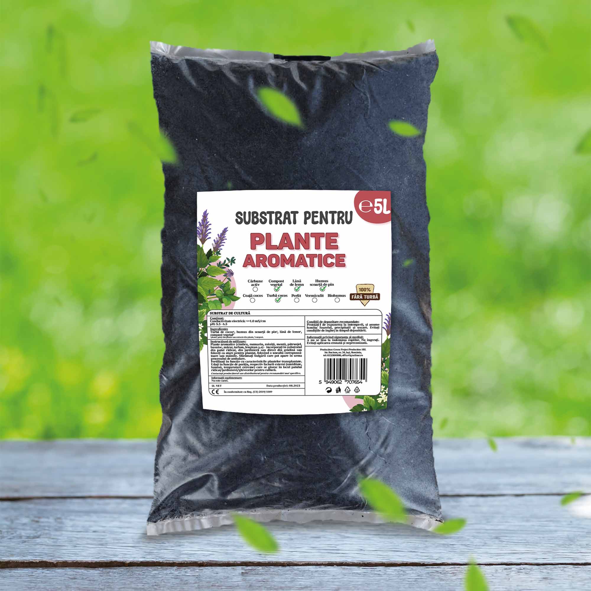 Substrat fara turba pentru Plante aromatice, reteta vegana - la sac de 5L - imagine 2