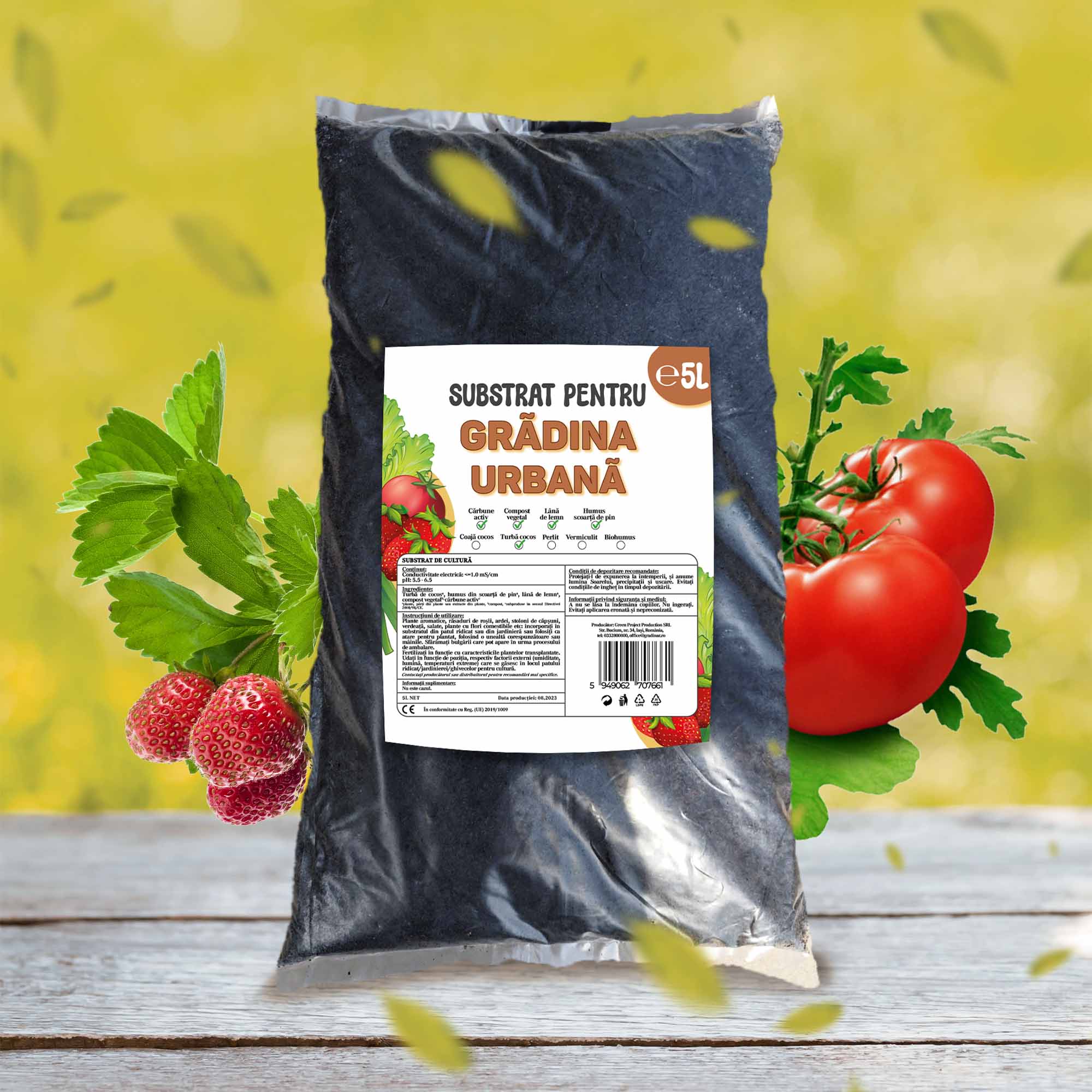 Substrat fara turba pentru Gradina urbana, reteta vegana - la sac de 5L - imagine 3