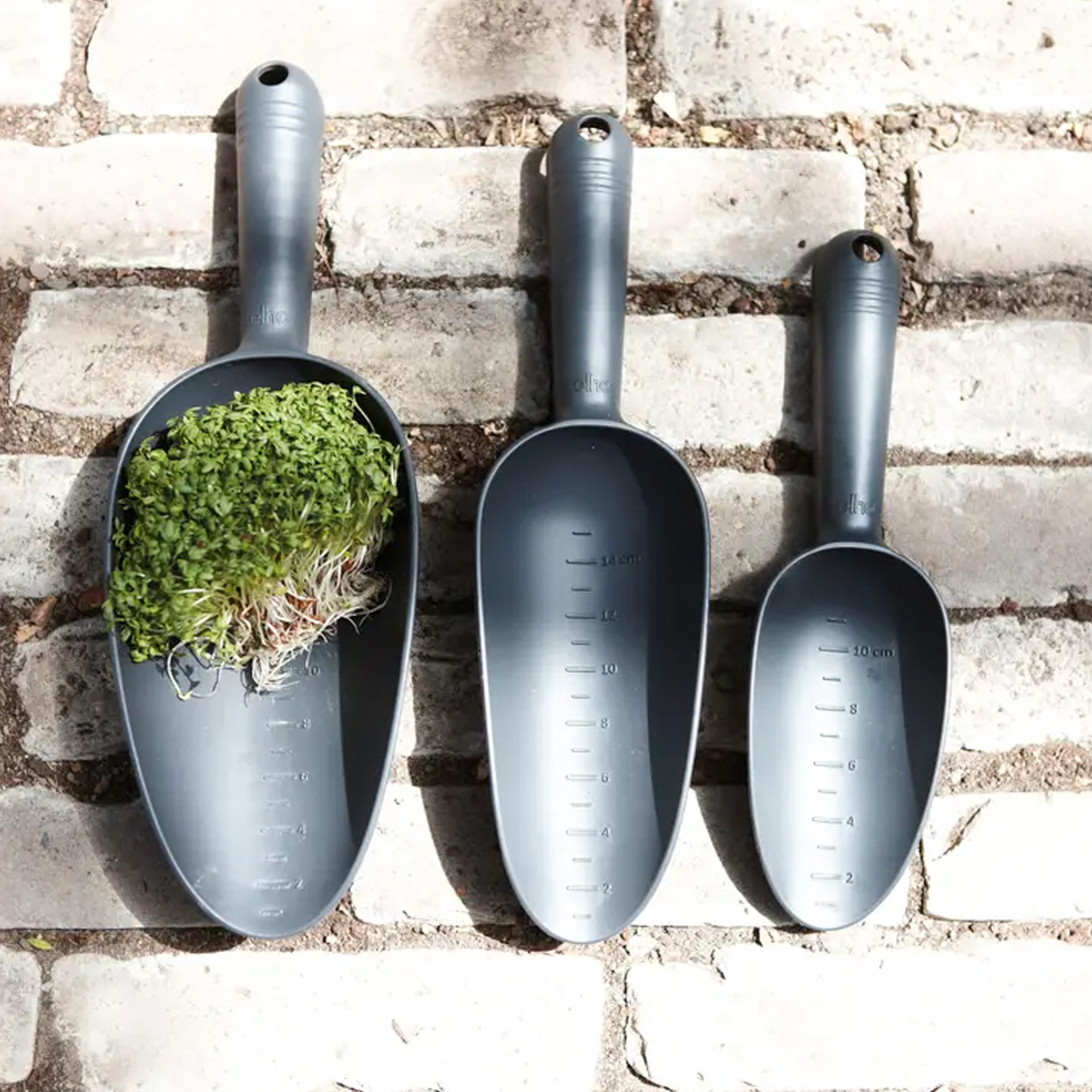 Lopatica de transplantare green basics scoop, marimea M, culoare living black - imagine 2