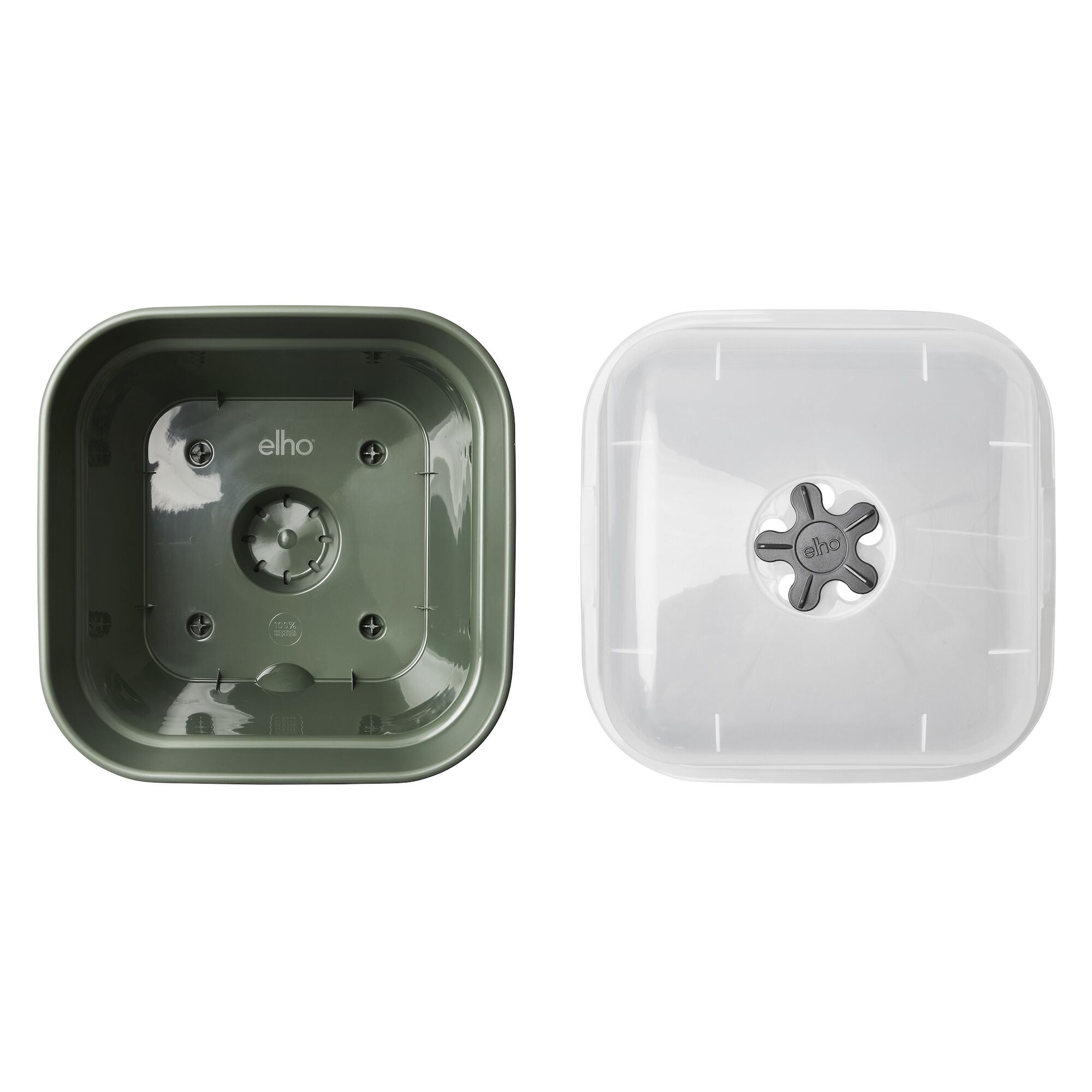 Set ghiveci productie si propagator - Green Basics Growpot square allin1 - imagine 3