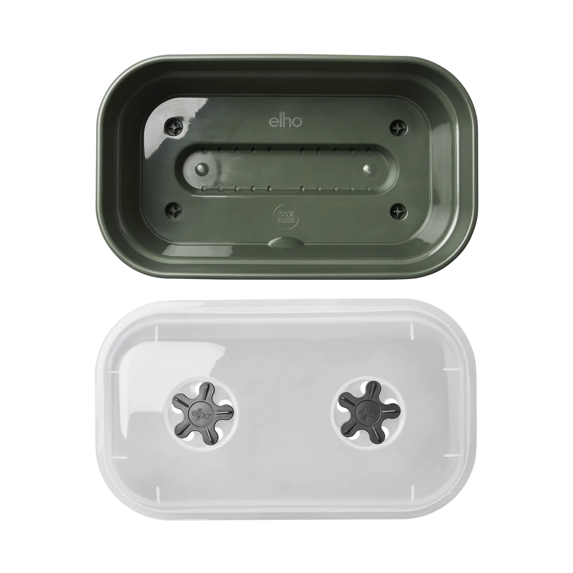 Set tavita productie si propagator green basics grow tray allin1 39cm, culoare leaf green - imagine 4